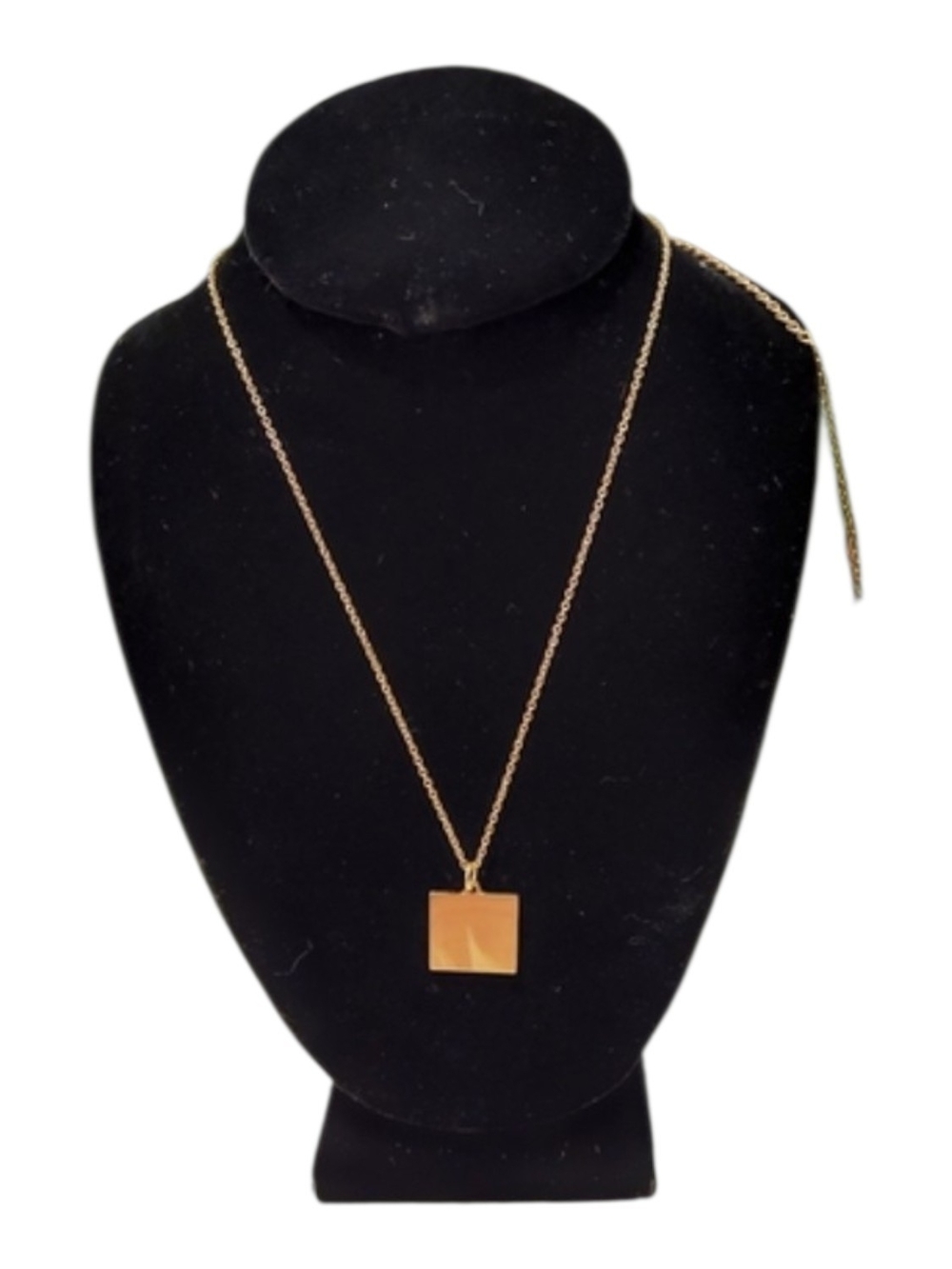 Plunder Gold-Tone Square Pendant Necklace